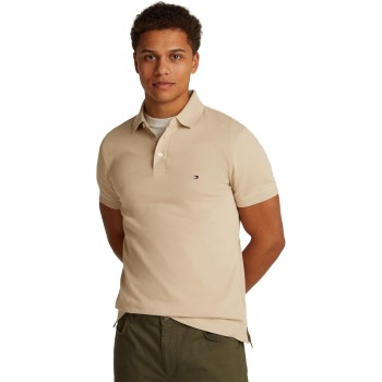 Tommy Hilfiger Uomo Maglietta Polo Maniche Corte 1985 Slim Fit - XL Khaki (Sandalwood)