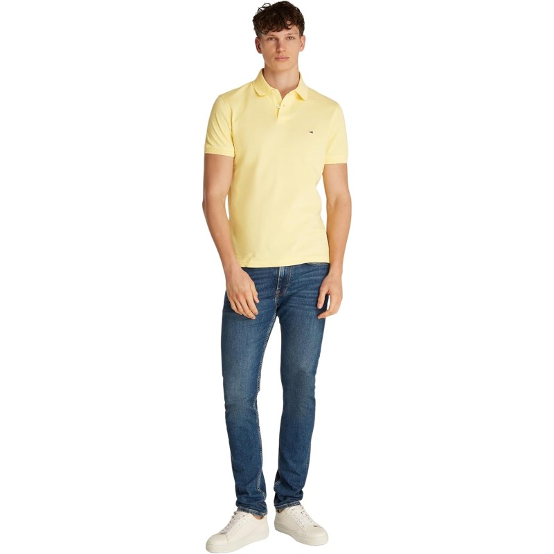 Tommy Hilfiger Uomo Maglietta Polo Maniche Corte 1985 Slim Fit - XS Giallo (Citronella) Tommy Hilfiger Uomo Maglietta Polo Maniche Corte 1985 Slim Fit - XS Giallo (Citronella)