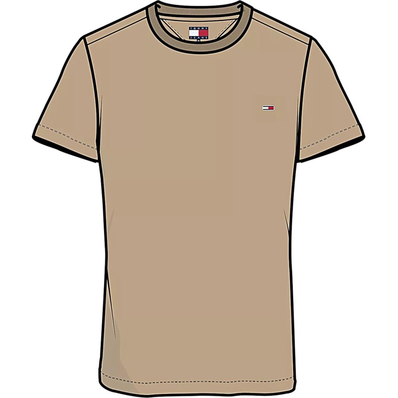 Tommy Jeans Uomo T-Shirt Maniche Corte Tjm Original Slim - XS Beige (Relic Tan) Tommy Jeans Uomo T-Shirt Maniche Corte Tjm Original Slim - XS Beige (Relic Tan)