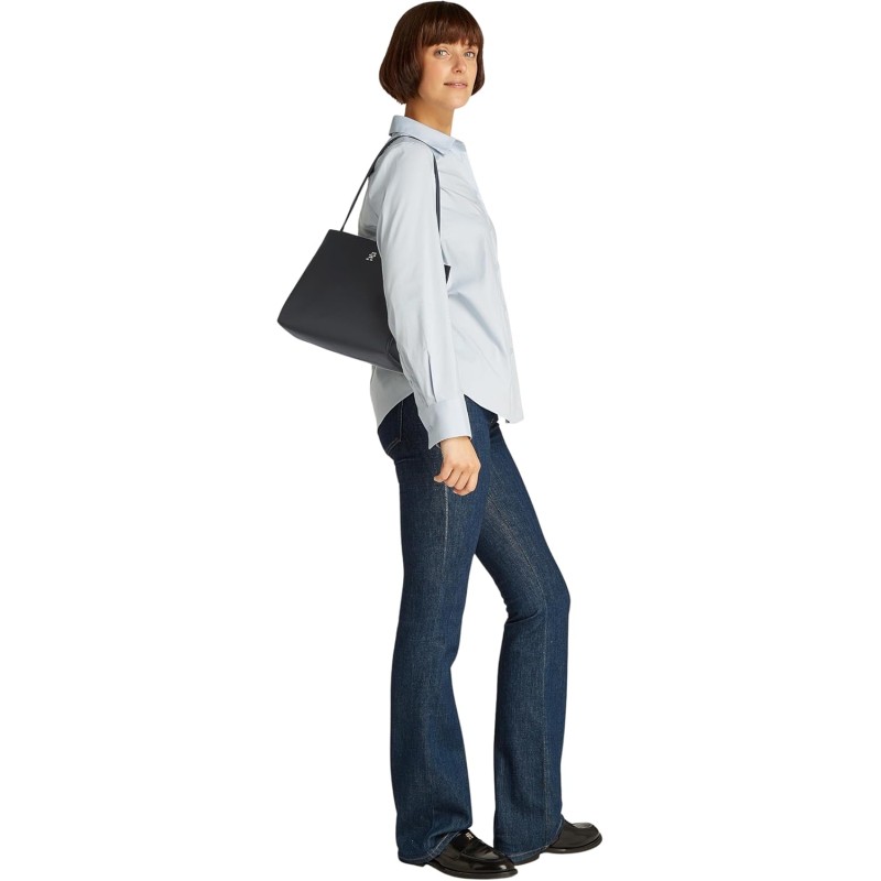 Tommy Hilfiger TH Legacy Med Satchel Aw0aw17173, Cartella Donna, Taglia Unica - Black (Black) Tommy Hilfiger TH Legacy Med Satchel Aw0aw17173, Cartella Donna, Taglia Unica - Black (Black)