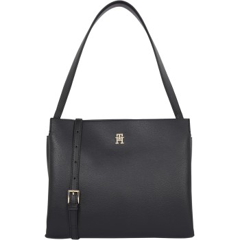 Tommy Hilfiger TH Legacy Med Satchel Aw0aw17173, Cartella Donna, Taglia Unica - Black (Black) Tommy Hilfiger TH Legacy Med Satchel Aw0aw17173, Cartella Donna, Taglia Unica - Black (Black)