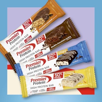 Premier Protein - High Protein Bar 50% - Multiflavourbox - 20x40g - Low Sugar - Low Carb - High Protein Bar - 20x40 g