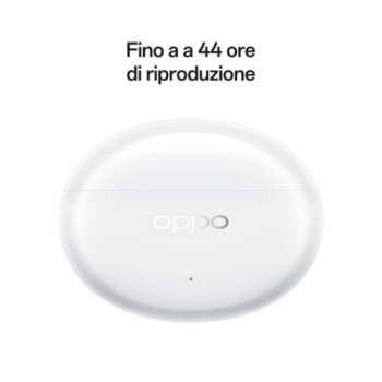 OPPO Enco Air4 Pro Auricolari True Wireless,44h di Autonomia, Driver in Titanio da 12.4mm, Bluetooth 5.4,Controlli Touch, Cancellazione del rumore AI,Android e iOS, IP55, [Versione Italiana],Bianco - White