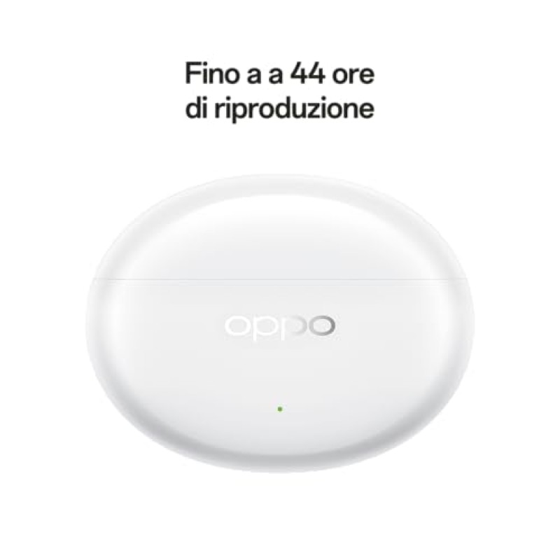 OPPO Enco Air4 Pro Auricolari True Wireless,44h di Autonomia, Driver in Titanio da 12.4mm, Bluetooth 5.4,Controlli Touch, Cancellazione del rumore AI,Android e iOS, IP55, [Versione Italiana],Bianco - White