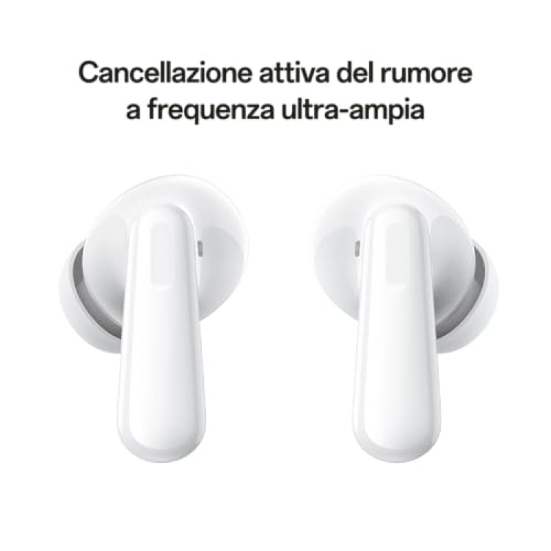 OPPO Enco Air4 Pro Auricolari True Wireless,44h di Autonomia, Driver in Titanio da 12.4mm, Bluetooth 5.4,Controlli Touch, Cancellazione del rumore AI,Android e iOS, IP55, [Versione Italiana],Bianco - White