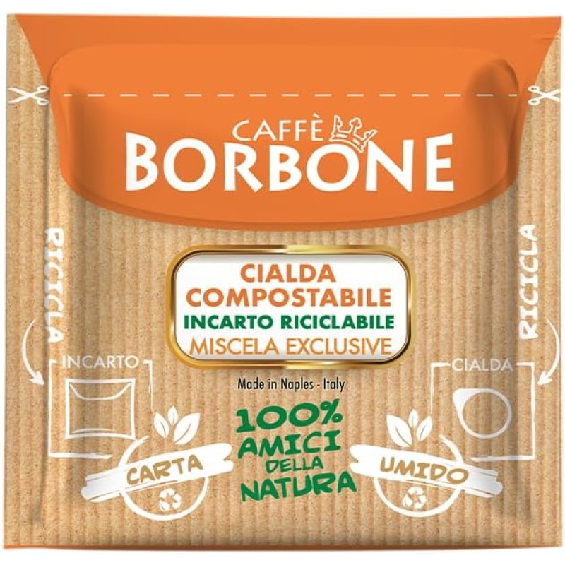Caffè Borbone Cialda Compostabile, Miscela Exclusive - 170 Cialde - Sistema ESE - Miscela Esclusiva Caffè Borbone Cialda Compostabile, Miscela Exclusive - 170 Cialde - Sistema ESE - Miscela Esclusiva