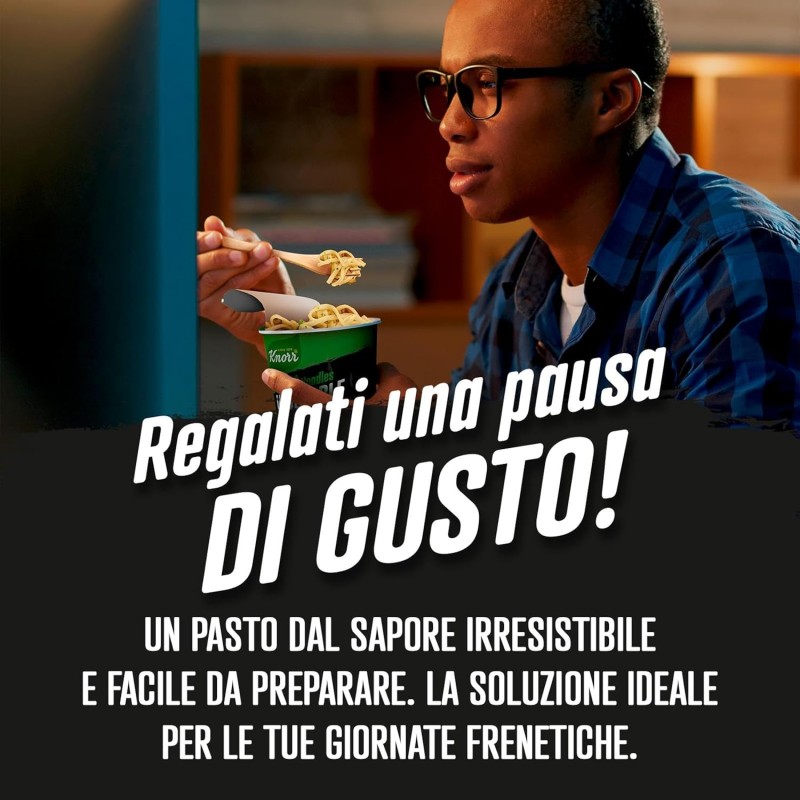 Knorr Noodles Vegetable Taste, Noodles Istantanei, Vegetable Taste, Pronti in 3 Minuti, Spezie Selezionate - 65 gr