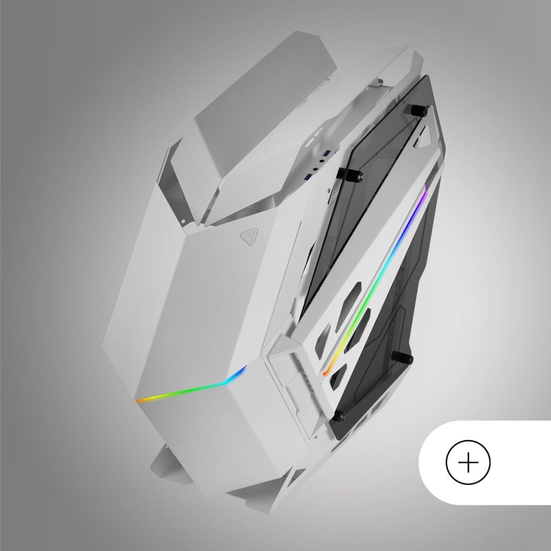 MARSGAMING MC-TITAN, Case Gaming RGB XXL ATX, Doppia Striscia LED e Illuminazione Frontale ARGB, Hub di Illuminazione + Comando, Compatibile Schede Madri ARGB, Supporto Raffreddamento Liquido, Bianco MARSGAMING MC-TITAN, Case Gaming RGB XXL ATX, Doppia Striscia LED e Illuminazione Frontale ARGB, Hub di Illuminazione + Comando, Compatibile Schede Madri ARGB, Supporto Raffreddamento Liquido, Bianco