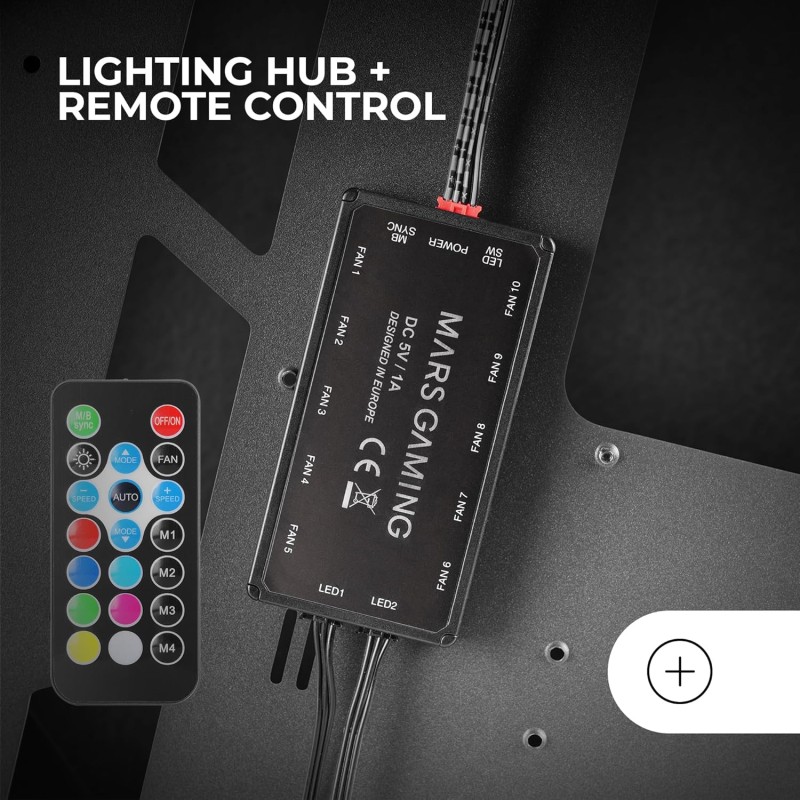 MARSGAMING MC-TITAN, Case Gaming RGB XXL ATX, Doppia Striscia LED e Illuminazione Frontale ARGB, Hub di Illuminazione + Comando, Compatibile Schede Madri ARGB, Supporto Raffreddamento Liquido, Bianco MARSGAMING MC-TITAN, Case Gaming RGB XXL ATX, Doppia Striscia LED e Illuminazione Frontale ARGB, Hub di Illuminazione + Comando, Compatibile Schede Madri ARGB, Supporto Raffreddamento Liquido, Bianco