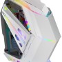 MARSGAMING MC-TITAN, Case Gaming RGB XXL ATX, Doppia Striscia LED e Illuminazione Frontale ARGB, Hub di Illuminazione + Comando, Compatibile Schede Madri ARGB, Supporto Raffreddamento Liquido, Bianco