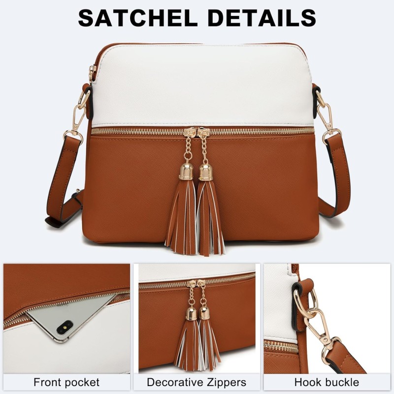 Miss Lulu Borse Mano Donna Pelle, Pochette Donna Multifunzione Set 3 Pezzi, Borsa Tracolla Spalla, Borse Tote Elegante Università Lavoro - Marrone/Beige Miss Lulu Borse Mano Donna Pelle, Pochette Donna Multifunzione Set 3 Pezzi, Borsa Tracolla Spalla, Borse Tote Elegante Università Lavoro - Marrone/Beige