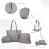 Miss Lulu Borse Mano Donna Pelle, Pochette Donna Multifunzione Set 3 Pezzi, Borsa Tracolla Spalla, Borse Tote Elegante Università Lavoro - Grigio