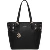 Miss Lulu Borsa Tote Donna Università Grande, Elegante Mano Bag Maniglia Regolabile, PU Pelle per Viaggi, Lavoro e Scuola - Nero Miss Lulu Borsa Tote Donna Università Grande, Elegante Mano Bag Maniglia Regolabile, PU Pelle per Viaggi, Lavoro e Scuola - Nero