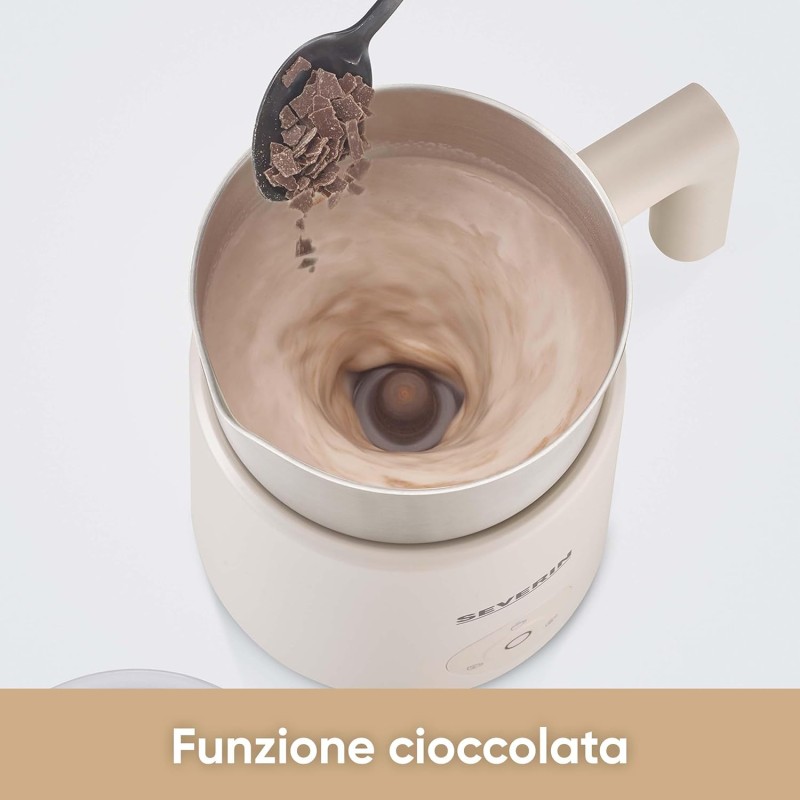 Severin SM 3589 Montalatte a induzione brevettato, monta a caldo o a freddo, anche tutti i tipi di latte vegetale, programma cioccolata, capienza 400 ml., contenitore inox Severin SM 3589 Montalatte a induzione brevettato, monta a caldo o a freddo, anche tutti i tipi di latte vegetale, programma cioccolata, capienza 400 ml., contenitore inox