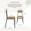 Baroni Home Set 4 Sedie da Pranzo, Design Moderno, Leggero, per Interni ed Esterni, Sala da Pranzo, Ristorante, In MDF e Acciaio, Montaggio Facile, Nero Effetto Rovere, 35x46x81 cm - Set 4 Sedie Nero Baroni Home Set 4 Sedie da Pranzo, Design Moderno, Leggero, per Interni ed Esterni, Sala da Pranzo, Ristorante, In MDF e Acciaio, Montaggio Facile, Nero Effetto Rovere, 35x46x81 cm - Set 4 Sedie Nero