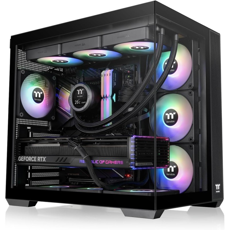 Thermaltake View 380 TG ARGB | Mid Tower Chassis | Nero - Nero