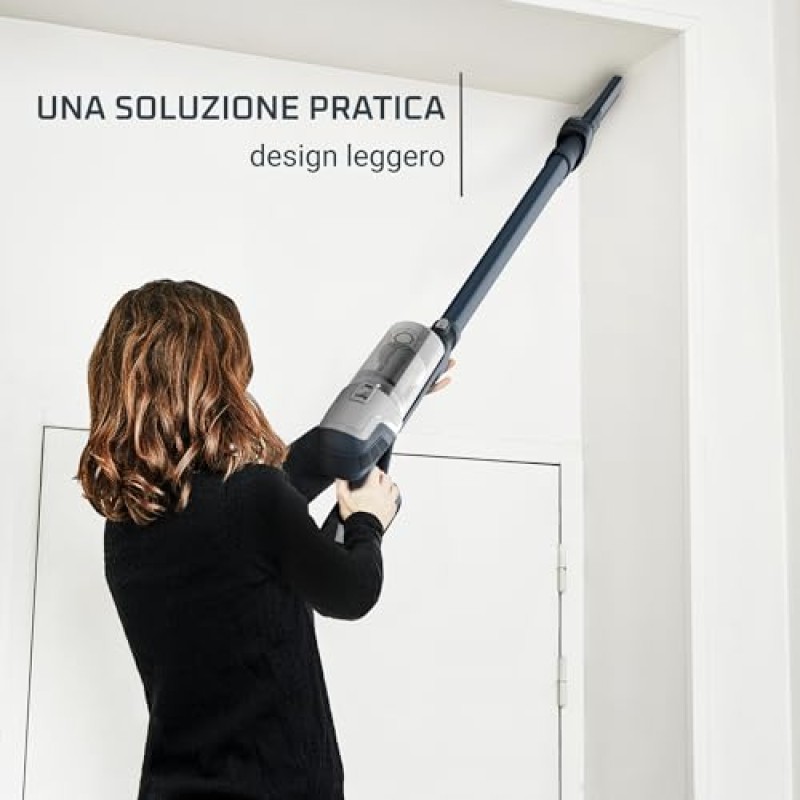 Rowenta X-PERT 6.60, Aspirapolvere Senza Fili, Pulizia Senza Difficoltà, Motore da 100 W, RH6836EO - Blu E Grigio