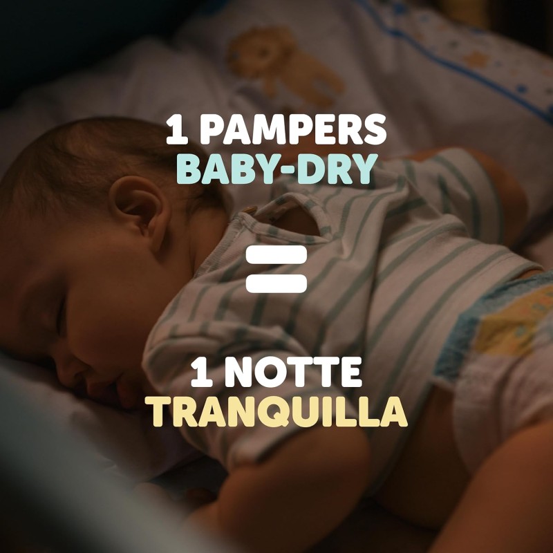 Pampers Baby Dry Maxi Size 4 (7-18kg) 200 Nappies + 500 Extra Pamper Points - Taglia 4 Pampers Baby Dry Maxi Size 4 (7-18kg) 200 Nappies + 500 Extra Pamper Points - Taglia 4