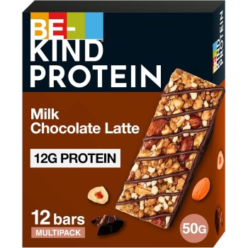 BE-KIND Protein Barretta Proteica al Cioccolato al Latte, Caffè e Arachidi, Snack Proteico senza Glutine, 12 gr di Proteine, Confezione da 12 Barrette BE-KIND Protein Barretta Proteica al Cioccolato al Latte, Caffè e Arachidi, Snack Proteico senza Glutine, 12 gr di Proteine, Confezione da 12 Barrette