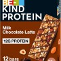 BE-KIND Protein Barretta Proteica al Cioccolato al Latte, Caffè e Arachidi, Snack Proteico senza Glutine, 12 gr di Proteine, Confezione da 12 Barrette
