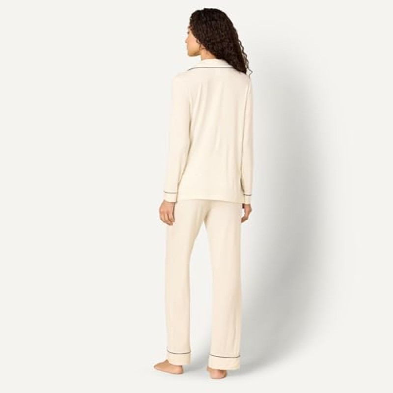 Amazon Essentials x Sofia Grainge Pigiama in Modal Elasticizzato con Pantaloni Lunghi e Maniche Lunghe Donna - XXL Avorio
