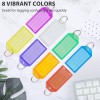 Romon Portachiavi, 40 Pezzi Targhette Portachiavi Etichetta Plastica Scrivibile per Porta Chiavi a 5 colori, Tag Chiave Portachiavi ID, Utilizzato per bagagli, per nomi di animali domestici Valigie