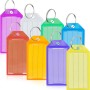 Romon Portachiavi, 40 Pezzi Targhette Portachiavi Etichetta Plastica Scrivibile per Porta Chiavi a 5 colori, Tag Chiave Portachiavi ID, Utilizzato per bagagli, per nomi di animali domestici Valigie