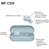 Sony WFC510 | Cuffie True Wireless - Piccole e leggere, Connessione Bluetooth Multipoint, Ambient Sound, Classificazione IPX4, Spotify Tap, Ricarica Rapida, Batteria da 22 ore, iOS e Android -Blu - Blu