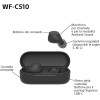 Sony WFC510 | Cuffie True Wireless - Piccole e leggere, Connessione Bluetooth Multipoint, Ambient Sound, Classificazione IPX4, Spotify Tap, Ricarica Rapida, Batteria da 22 ore, iOS e Android-Nero - Nero