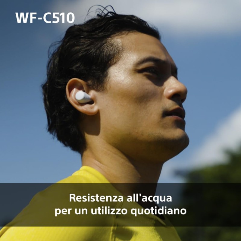 Sony WFC510 | Cuffie True Wireless - Piccole e leggere, Connessione Bluetooth Multipoint, Ambient Sound, Classificazione IPX4, Spotify Tap, Ricarica Rapida, Batteria da 22 ore, iOS e Android-Nero - Nero