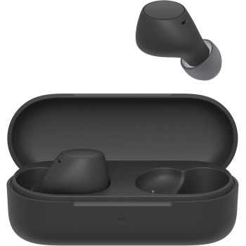 Sony WFC510 | Cuffie True Wireless - Piccole e leggere, Connessione Bluetooth Multipoint, Ambient Sound, Classificazione IPX4, Spotify Tap, Ricarica Rapida, Batteria da 22 ore, iOS e Android-Nero - Nero