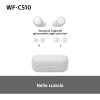 Sony WFC510 | Cuffie True Wireless - Piccole e leggere, Connessione Bluetooth Multipoint, Ambient Sound, Classificazione IPX4, Spotify Tap, Ricarica Rapida, Batteria da 22 ore, iOS e Android -Bianco - Bianco