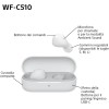 Sony WFC510 | Cuffie True Wireless - Piccole e leggere, Connessione Bluetooth Multipoint, Ambient Sound, Classificazione IPX4, Spotify Tap, Ricarica Rapida, Batteria da 22 ore, iOS e Android -Bianco - Bianco