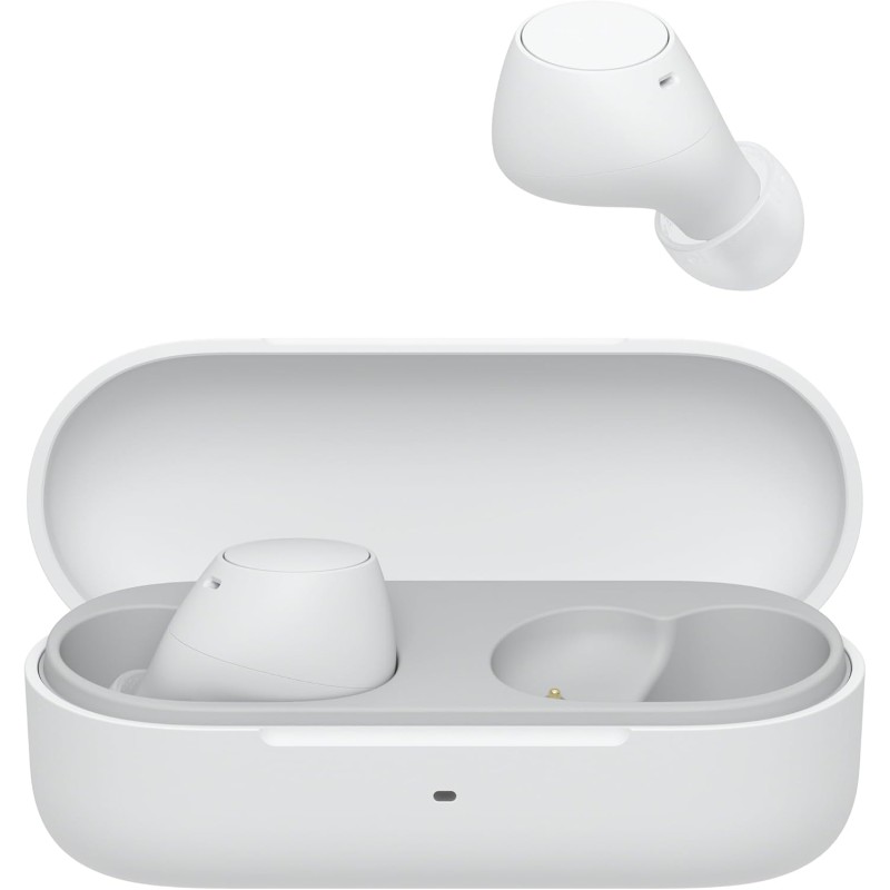 Sony WFC510 | Cuffie True Wireless - Piccole e leggere, Connessione Bluetooth Multipoint, Ambient Sound, Classificazione IPX4, Spotify Tap, Ricarica Rapida, Batteria da 22 ore, iOS e Android -Bianco - Bianco