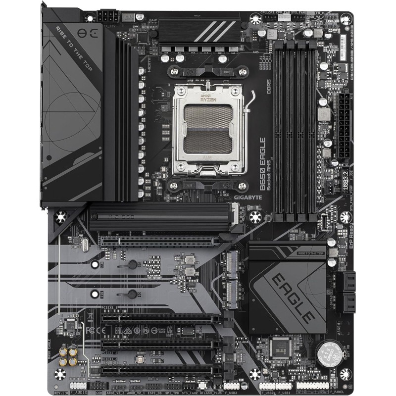 GIGABYTE B650 EAGLE Scheda madre - AMD Ryzen serie 9000, VRM a 12+2+2 fasi, fino a 7600 MHz DDR5 (OC), 1xPCIe 5.0 + 2xPCIe 4.0 M.2, LAN GbE, USB 3.2 Gen 2 GIGABYTE B650 EAGLE Scheda madre - AMD Ryzen serie 9000, VRM a 12+2+2 fasi, fino a 7600 MHz DDR5 (OC), 1xPCIe 5.0 + 2xPCIe 4.0 M.2, LAN GbE, USB 3.2 Gen 2