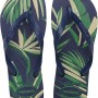 Havaianas - Aloha, Infradito Da Uomo Comode, Resistenti Ed Estive, Suola Stampata A Foglie, Suola Antiscivolo - 43/44 EU Navy Blue Navy Blue Navy Blue