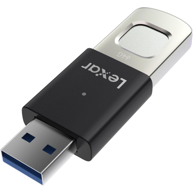 Lexar JumpDrive Fingerprint F35 PRO USB 3.0 Unità Flash 256 GB, fino a 400 MB/s in lettura/350 MB/s in Scrittura, Chiavetta USB, 10 ID impronte digitali consentiti, MemoryStick (LJDF35P256G-RNBNG) - 256GB Lexar JumpDrive Fingerprint F35 PRO USB 3.0 Unità Flash 256 GB, fino a 400 MB/s in lettura/350 MB/s in Scrittura, Chiavetta USB, 10 ID impronte digitali consentiti, MemoryStick (LJDF35P256G-RNBNG) - 256GB