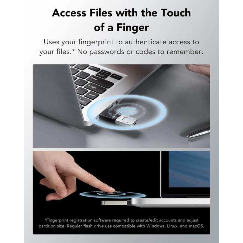 Lexar JumpDrive Fingerprint F35 PRO USB 3.0 Unità Flash 256 GB, fino a 400 MB/s in lettura/350 MB/s in Scrittura, Chiavetta USB, 10 ID impronte digitali consentiti, MemoryStick (LJDF35P256G-RNBNG) - 256GB Lexar JumpDrive Fingerprint F35 PRO USB 3.0 Unità Flash 256 GB, fino a 400 MB/s in lettura/350 MB/s in Scrittura, Chiavetta USB, 10 ID impronte digitali consentiti, MemoryStick (LJDF35P256G-RNBNG) - 256GB