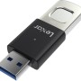 Lexar JumpDrive Fingerprint F35 PRO USB 3.0 Unità Flash 256 GB, fino a 400 MB/s in lettura/350 MB/s in Scrittura, Chiavetta USB, 10 ID impronte digitali consentiti, MemoryStick (LJDF35P256G-RNBNG) - 256GB