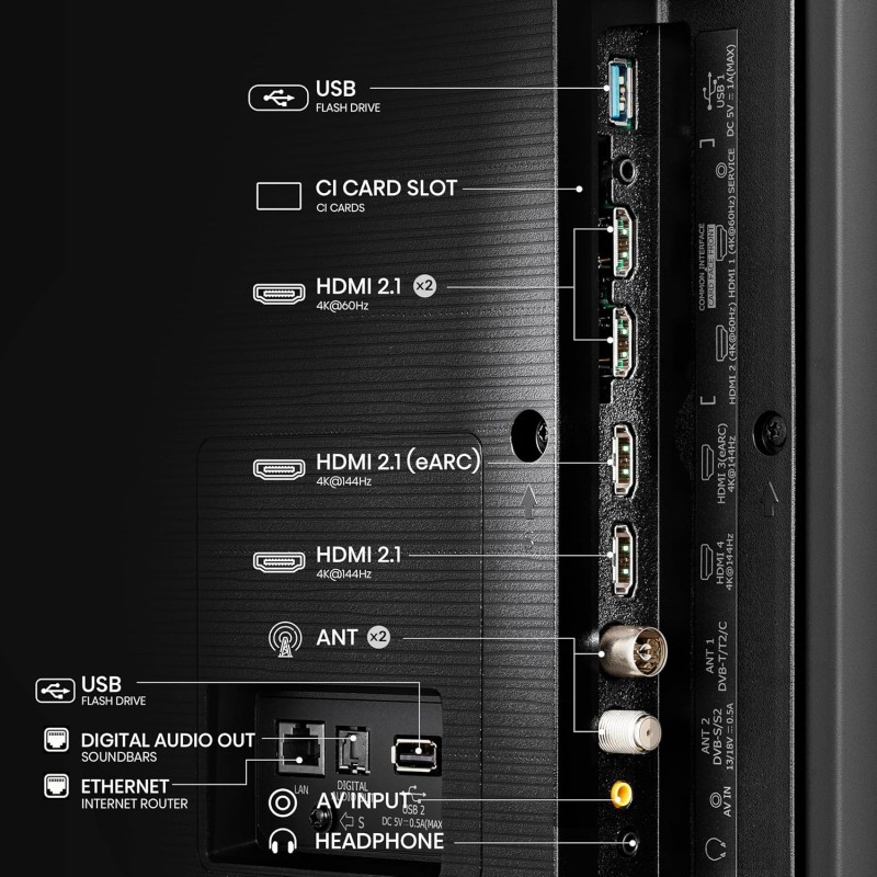 TV Hisense 100" QLED 4K 144Hz 100E7NQ, Smart TV VIDAA U8, Dolby Vision IQ, HDR 10+ Adaptive, 144hz Game Mode PRO, Dolby Atmos 2.1 con Subwoofer, Alexa Built-in, VIDAA Voice, Tuner DVB-T2/S2, lativù 4K - 100'' TV Hisense 100" QLED 4K 144Hz 100E7NQ, Smart TV VIDAA U8, Dolby Vision IQ, HDR 10+ Adaptive, 144hz Game Mode PRO, Dolby Atmos 2.1 con Subwoofer, Alexa Built-in, VIDAA Voice, Tuner DVB-T2/S2, lativù 4K - 100''