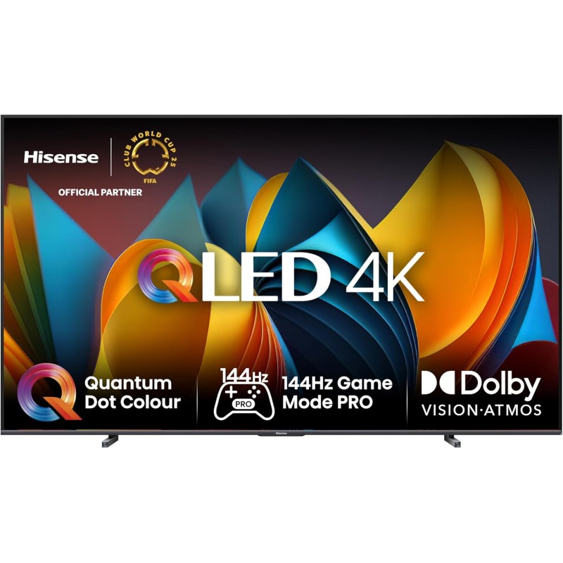 TV Hisense 100" QLED 4K 144Hz 100E7NQ, Smart TV VIDAA U8, Dolby Vision IQ, HDR 10+ Adaptive, 144hz Game Mode PRO, Dolby Atmos 2.1 con Subwoofer, Alexa Built-in, VIDAA Voice, Tuner DVB-T2/S2, lativù 4K - 100'' TV Hisense 100" QLED 4K 144Hz 100E7NQ, Smart TV VIDAA U8, Dolby Vision IQ, HDR 10+ Adaptive, 144hz Game Mode PRO, Dolby Atmos 2.1 con Subwoofer, Alexa Built-in, VIDAA Voice, Tuner DVB-T2/S2, lativù 4K - 100''