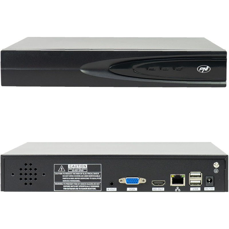 NVR PNI House IP816 con 16 Canali IP 5MP o 10 Canali 8MP 4K