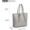 Miss Lulu Borsa Tote Donna Università Grande, Elegante Mano Bag Maniglia Regolabile, PU Pelle per Viaggi, Lavoro e Scuola - 1-2 Grigio Miss Lulu Borsa Tote Donna Università Grande, Elegante Mano Bag Maniglia Regolabile, PU Pelle per Viaggi, Lavoro e Scuola - 1-2 Grigio