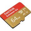 SanDisk 64GB Extreme Go scheda microSDXC + adattatore SD (per smartphones e Tablet Android, Action Cam, Drones, UHS-I, fino a 200 MB/s, 5K, 4K, UHD, V30, Rescue PRO Deluxe, Class 10, U3) per Amazon - 64GB