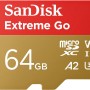 SanDisk 64GB Extreme Go scheda microSDXC + adattatore SD (per smartphones e Tablet Android, Action Cam, Drones, UHS-I, fino a 200 MB/s, 5K, 4K, UHD, V30, Rescue PRO Deluxe, Class 10, U3) per Amazon - 64GB