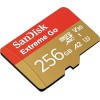 SanDisk 256GB Extreme Go scheda microSDXC + adattatore SD (per smartphones e Tablet Android, Action Cam, Drones, UHS-I, fino a 200 MB/s, 5K, 4K, UHD, V30, Rescue PRO Deluxe, Class 10, U3) per Amazon - 256GB