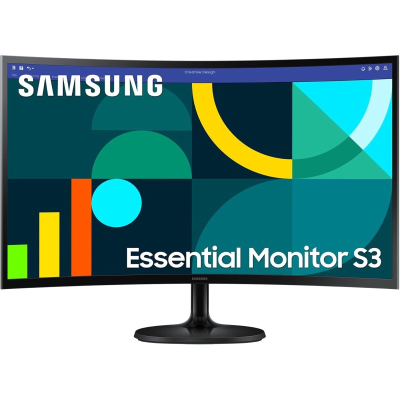 Samsung Monitor S36GD (S27D362), Curvo (1800R), 27'', 1920x1080 (Full HD), VA, 100Hz, 4ms (GtG), D-Sub, HDMI, Ingresso Audio, Eye Saver Mode, Flicker Free - 27'' Samsung Monitor S36GD (S27D362), Curvo (1800R), 27'', 1920x1080 (Full HD), VA, 100Hz, 4ms (GtG), D-Sub, HDMI, Ingresso Audio, Eye Saver Mode, Flicker Free - 27''