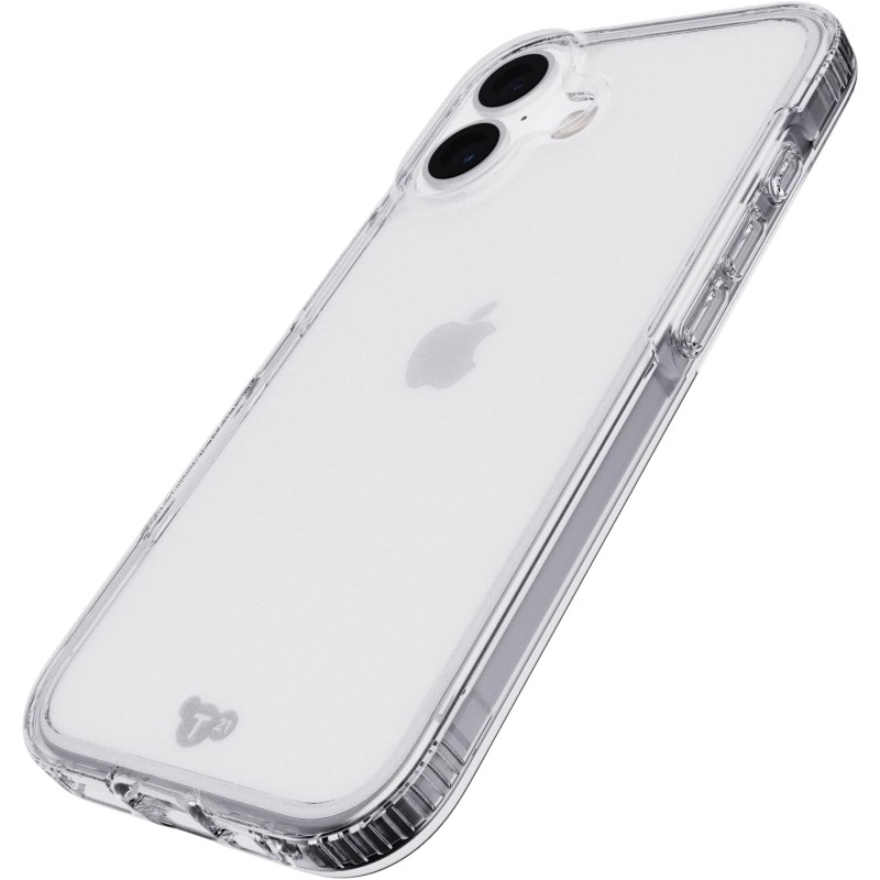 tech21 EvoClear - Custodia protettiva antiurto per iPhone 16, trasparente - Standard