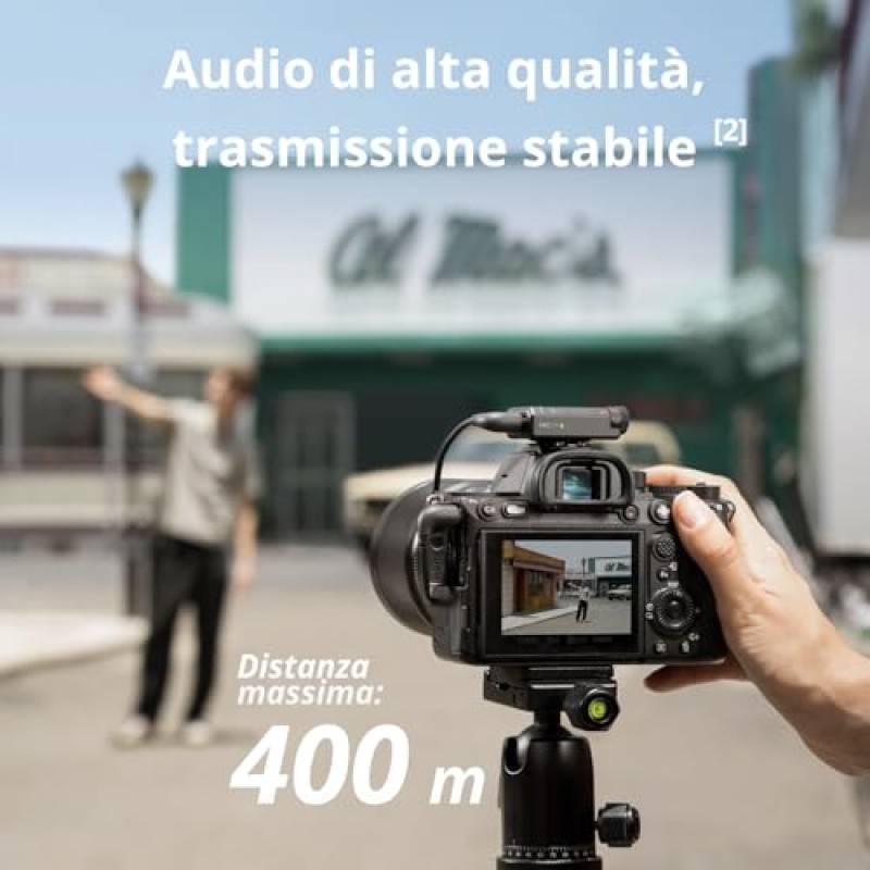 DJI Mic Mini (2 TX + 1 RX + Custodia di ricarica), microfono wireless, leggero, audio di alta qualità, 48 ore di utilizzo, cancellazione rumore, microfono senza fili per fotocamere/iPhone/Android,vlog