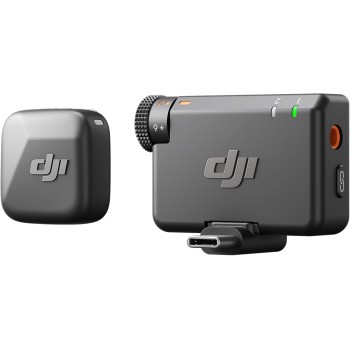 DJI Mic Mini (1 TX + 1 RX),microfono lavalier, leggerissimo, audio di alta qualità, cancellazione del rumore, regolazione automatica, microfono senza fili per fotocamere/iPhone/Android, vlog